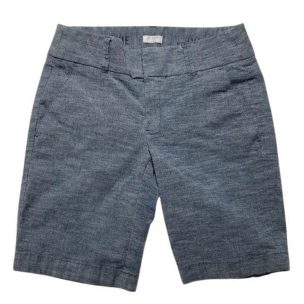 J.Crew Womens Frankie Chino Shorts Size 00-XS Gray Stretch Cotton Preppy Coastal